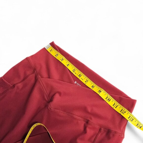 Buffbunny Womens Siren Leggings, Crossover Waist, V-Back, Red, Athletic, Size L - Picture 6 of 8